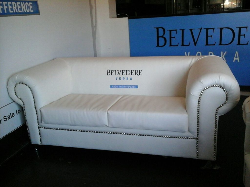 Marine vinyl couch